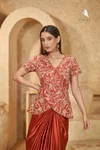 Label Fiana Pure Satin Heavy Designer Indo Western